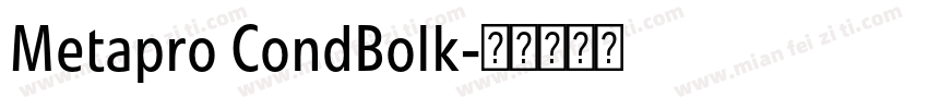 Metapro CondBolk字体转换